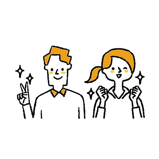 満足そうな利用者のイラスト