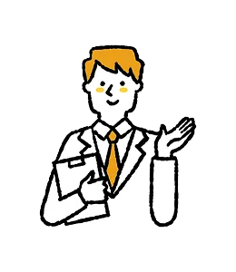 スマホで状況を確認する整備士のイラスト