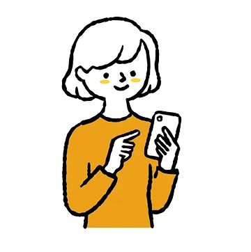 電話をする女性のイラスト